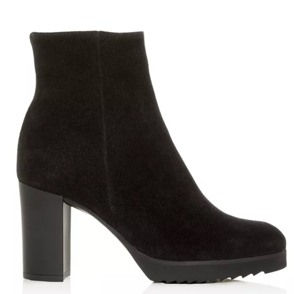 La Canadienne Myranda Waterproof Suede Block-Heel  Booties Size 11 - Picture 1 of 9